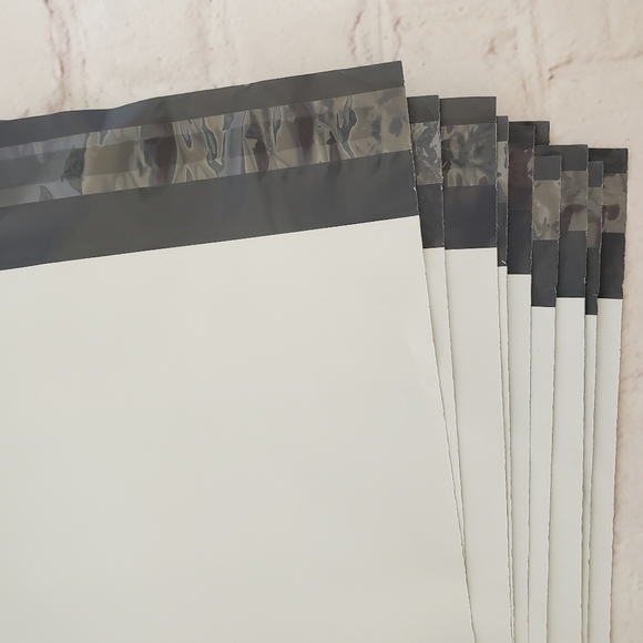 10 Large White 14.5x19" Poly Mailers With Thank You Stickers Shipping Supplies - Picture 4 of 5